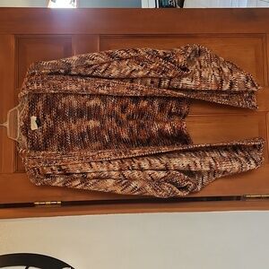 Short sleeve open front sweater